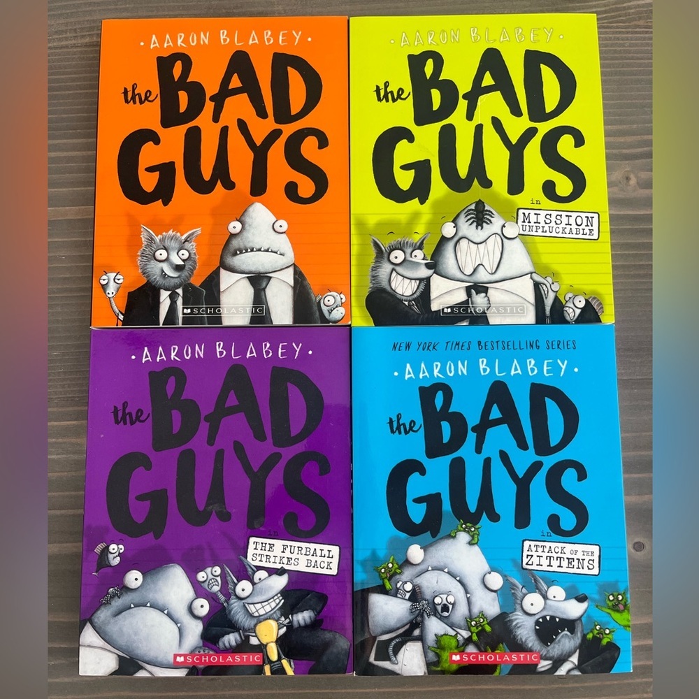 The Bad Guys by Aaron Blabey Books Set of 4 Books 1-4 NEW